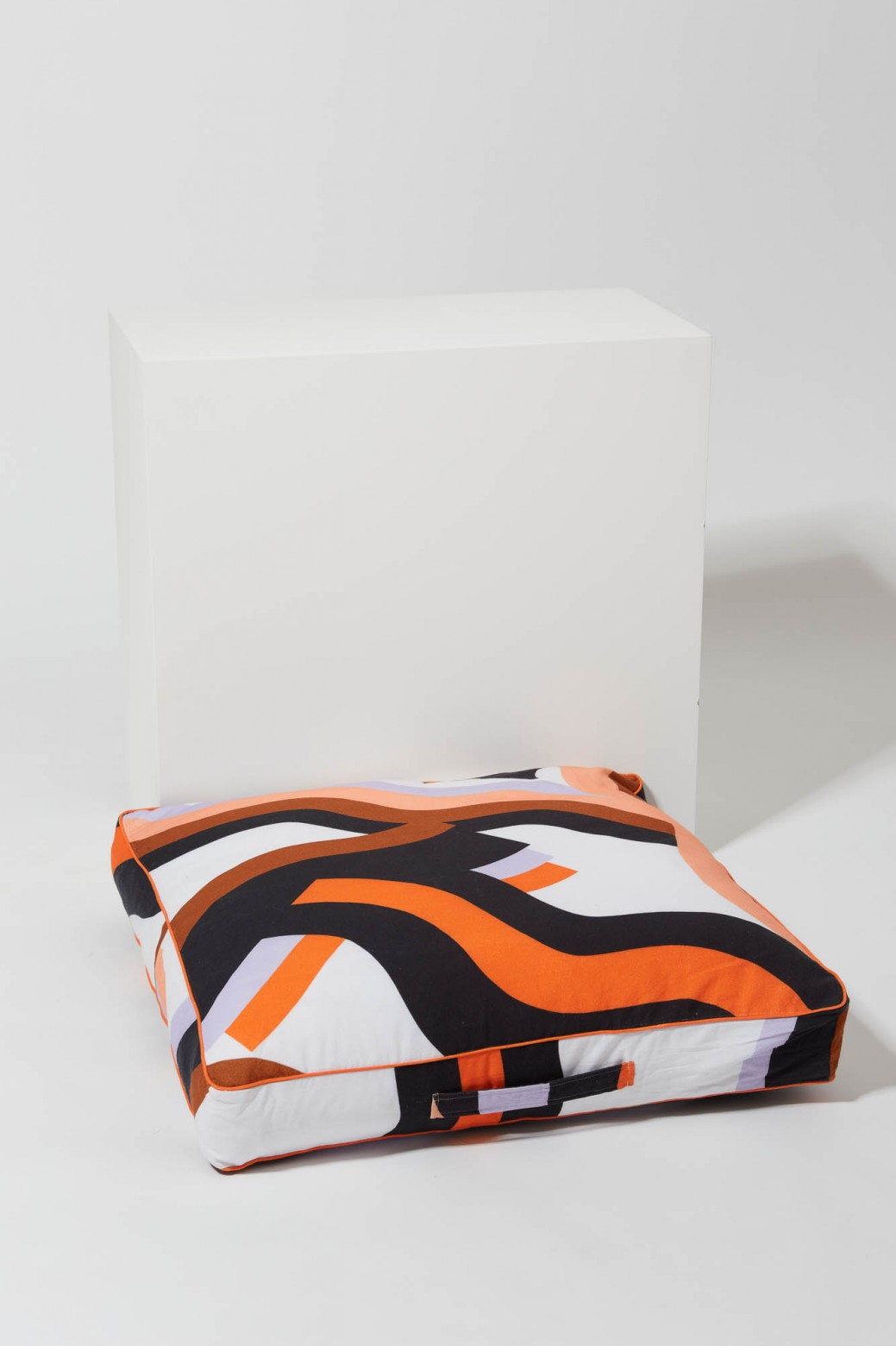 103 - Baignade Orange Floor Cushion 2x