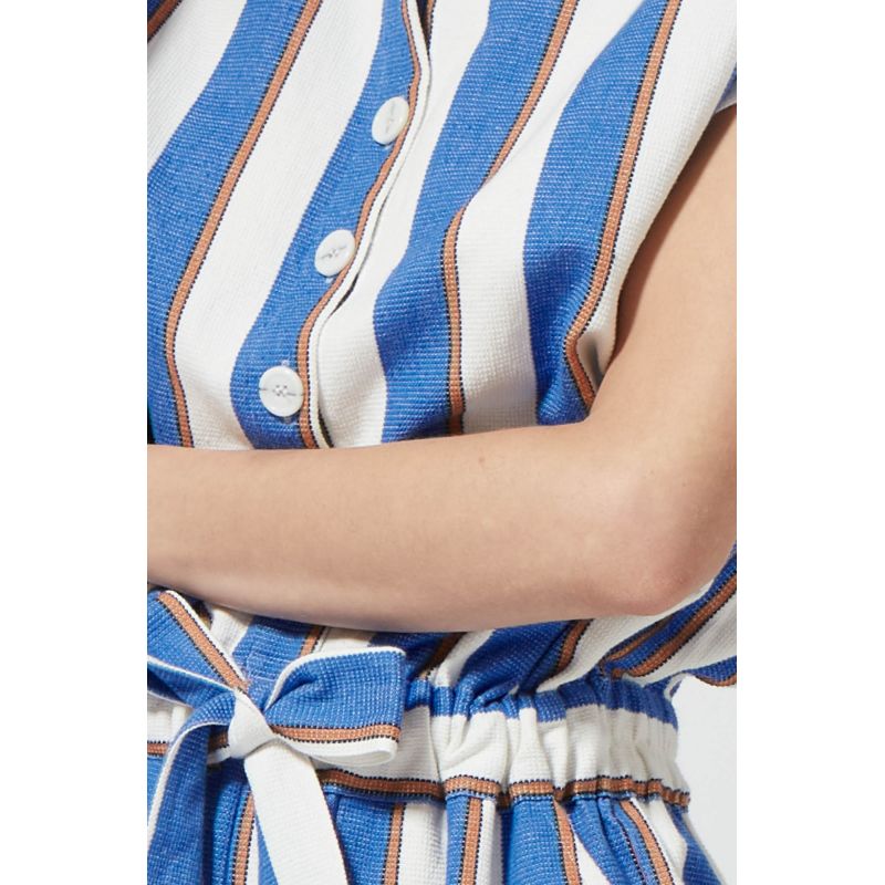 206 - Barbizon Bayadère Blue Jumpsuit 2x