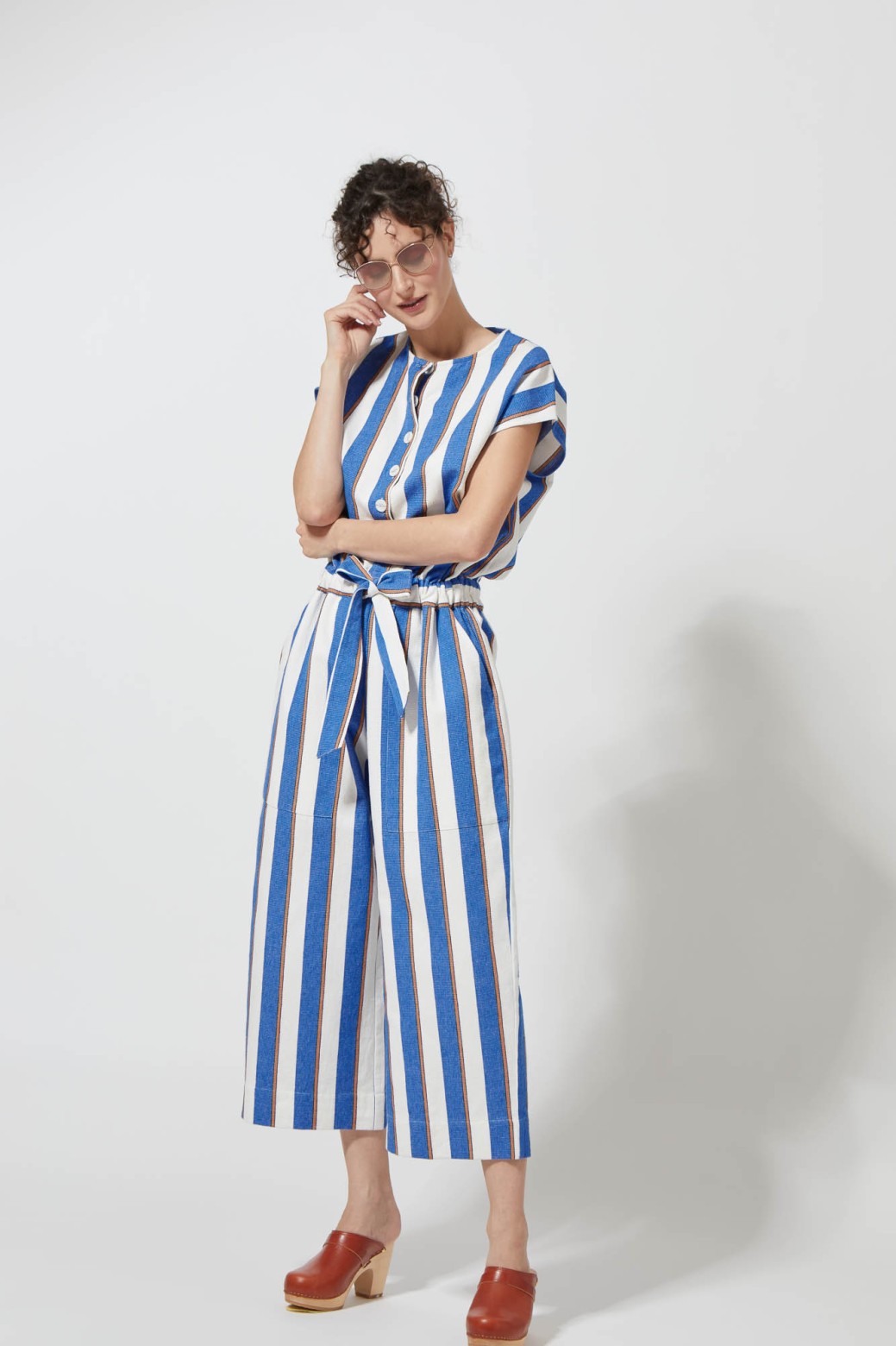 206 - Barbizon Bayadère Blue Jumpsuit 2x