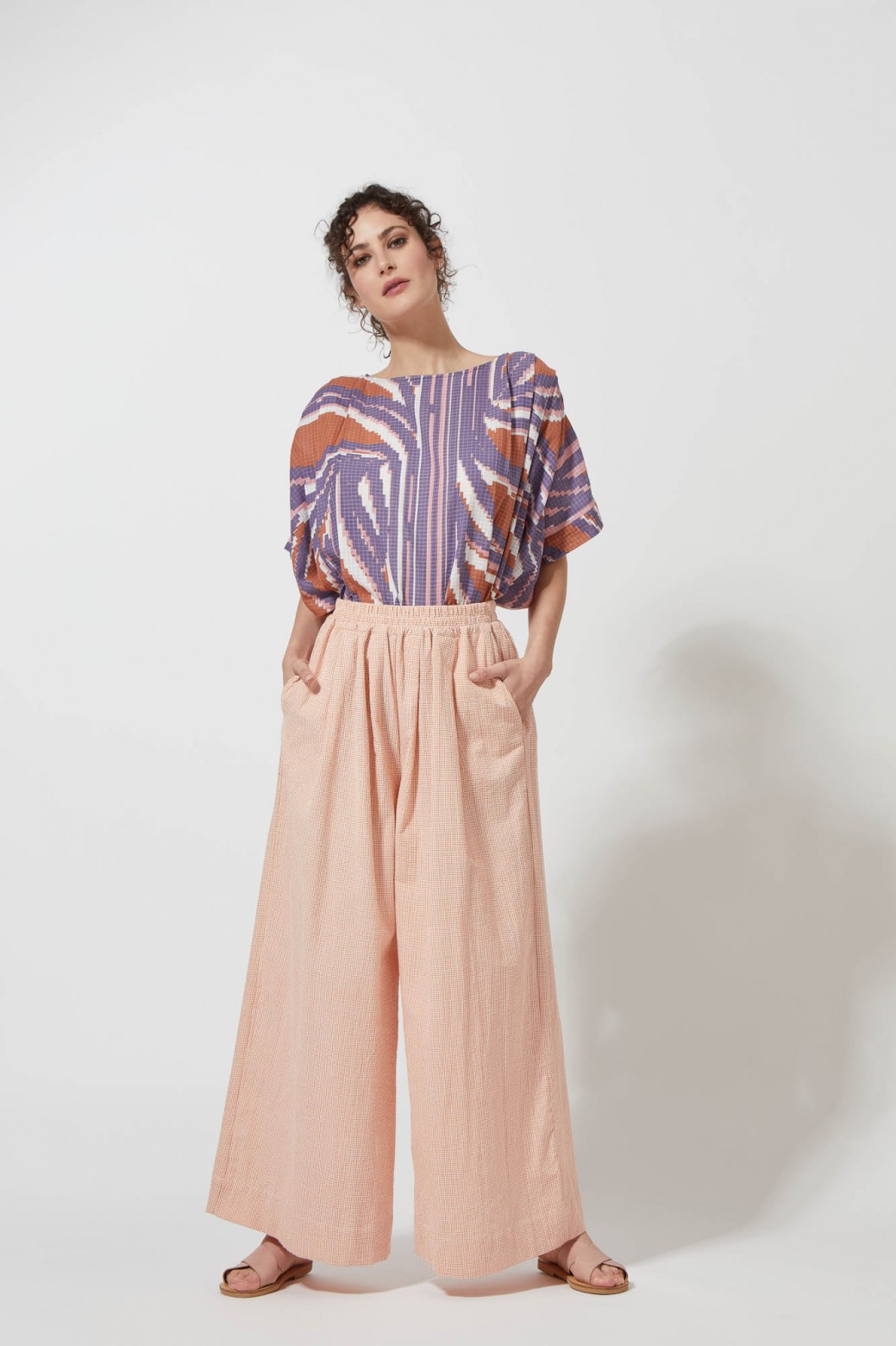 201 - Penelope Vichy Tan Pants 2x