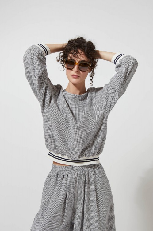 201 - Sweat Mali Vichy Marine 2x