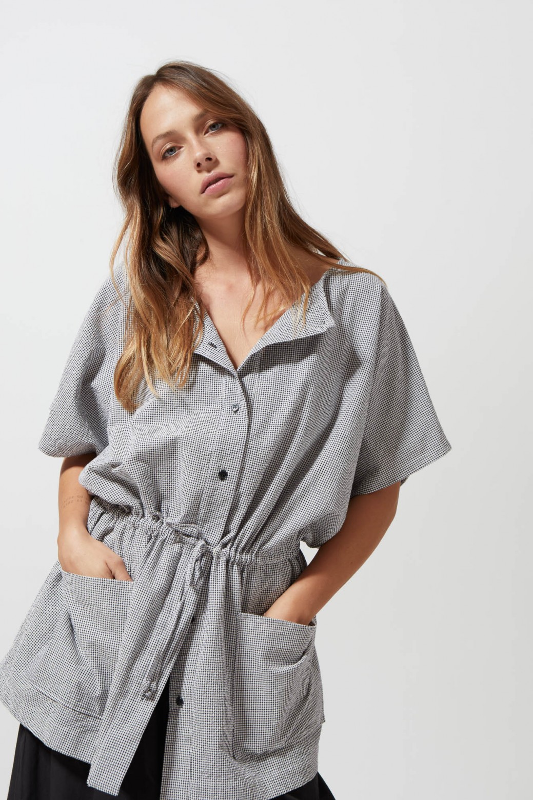 201 - Frida Vichy Blue Top 2x