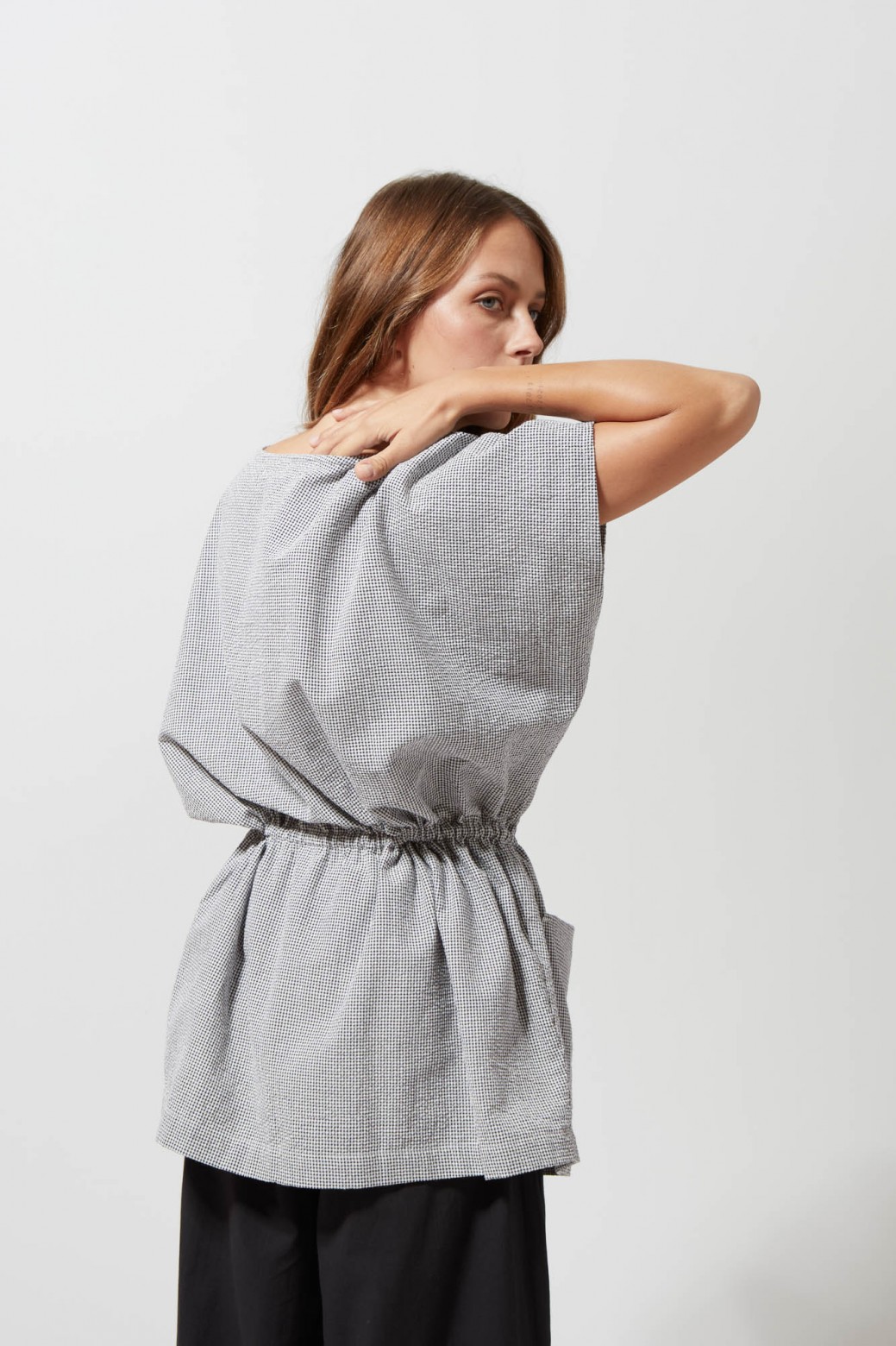 201 - Frida Vichy Blue Top 2x