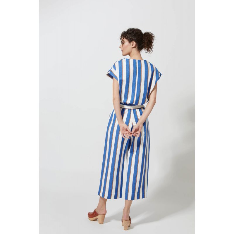 206 - Barbizon Bayadère Blue Jumpsuit 2x