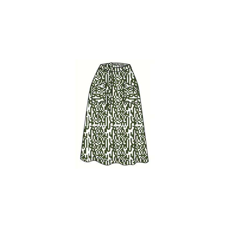 206 - JUPE SUZIE DAMIER MOUSSE LOT DE 2