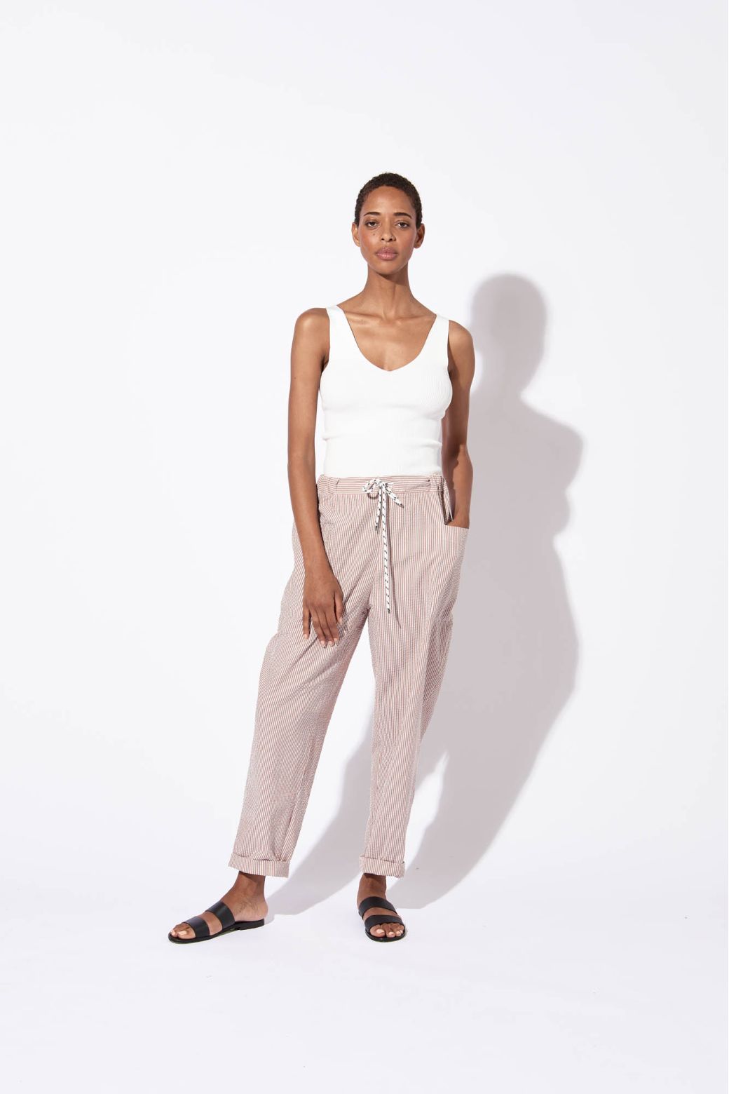 202 - PANTALON BRANDO MERYL LILAS CARAMEL LOT DE 2