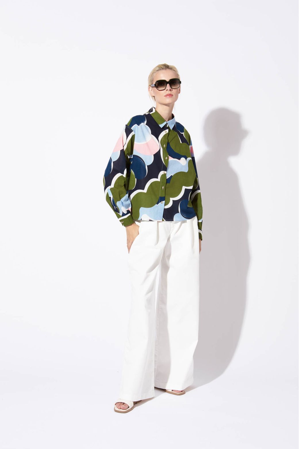 213 - CHEMISE ROSALIE PRINTEMPS KAKI LOT DE 2