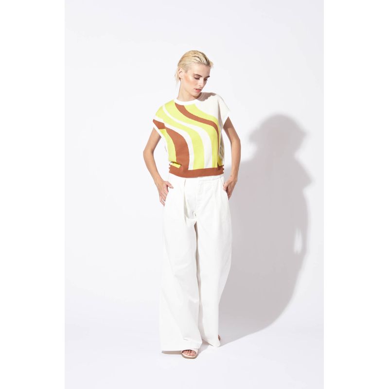 253 - TOP EMY EL MAR CARAMEL LIME LOT DE 2