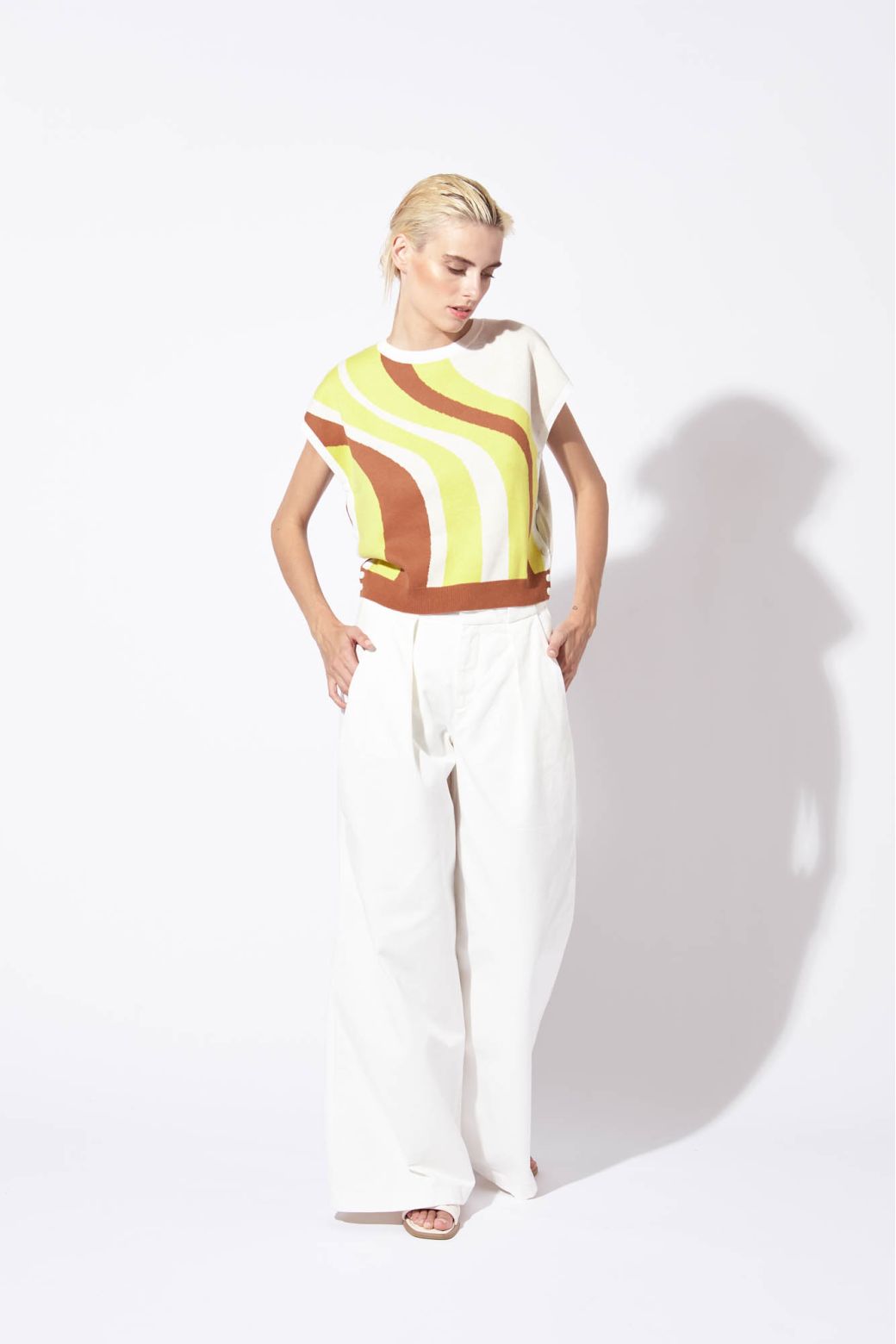 253 - TOP EMY EL MAR CARAMEL LIME LOT DE 2