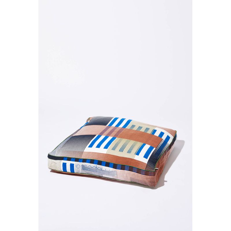 100 - BLUE FLOOR CUSHION VIBRANT PACK OF 2