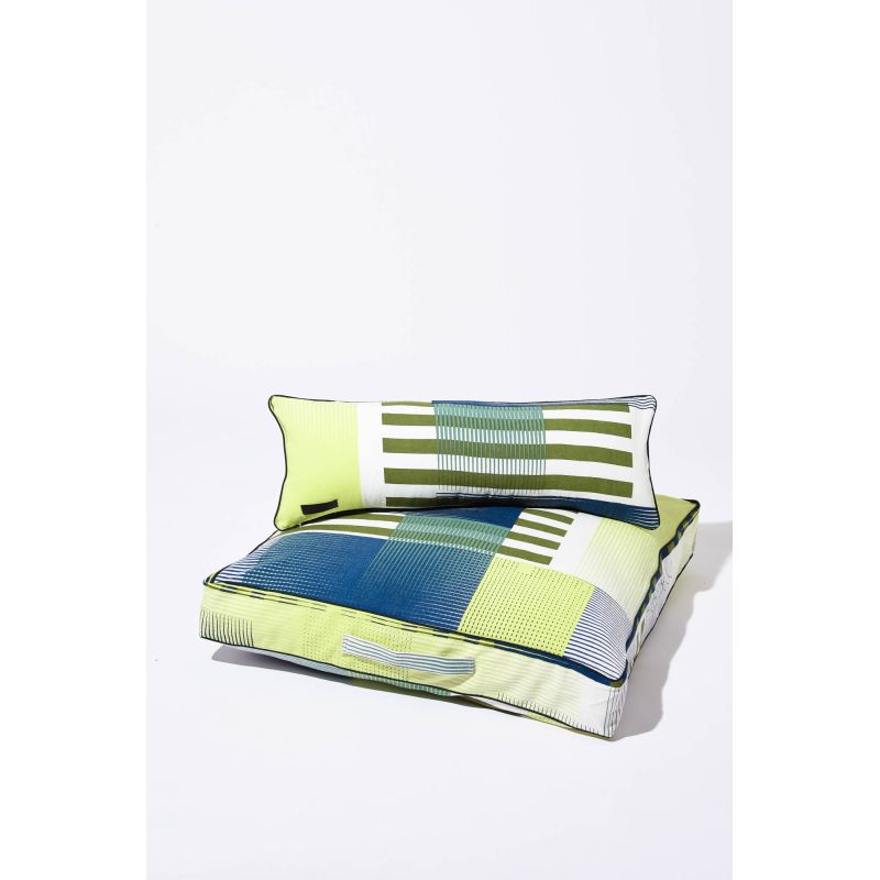 100 - KHAKI FLOOR CUSHION VIBRANT PACK OF 2