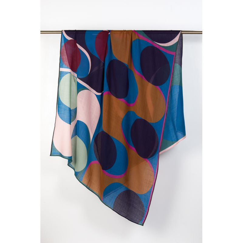 C - FOULARD ONDE BLEU LOT DE 2