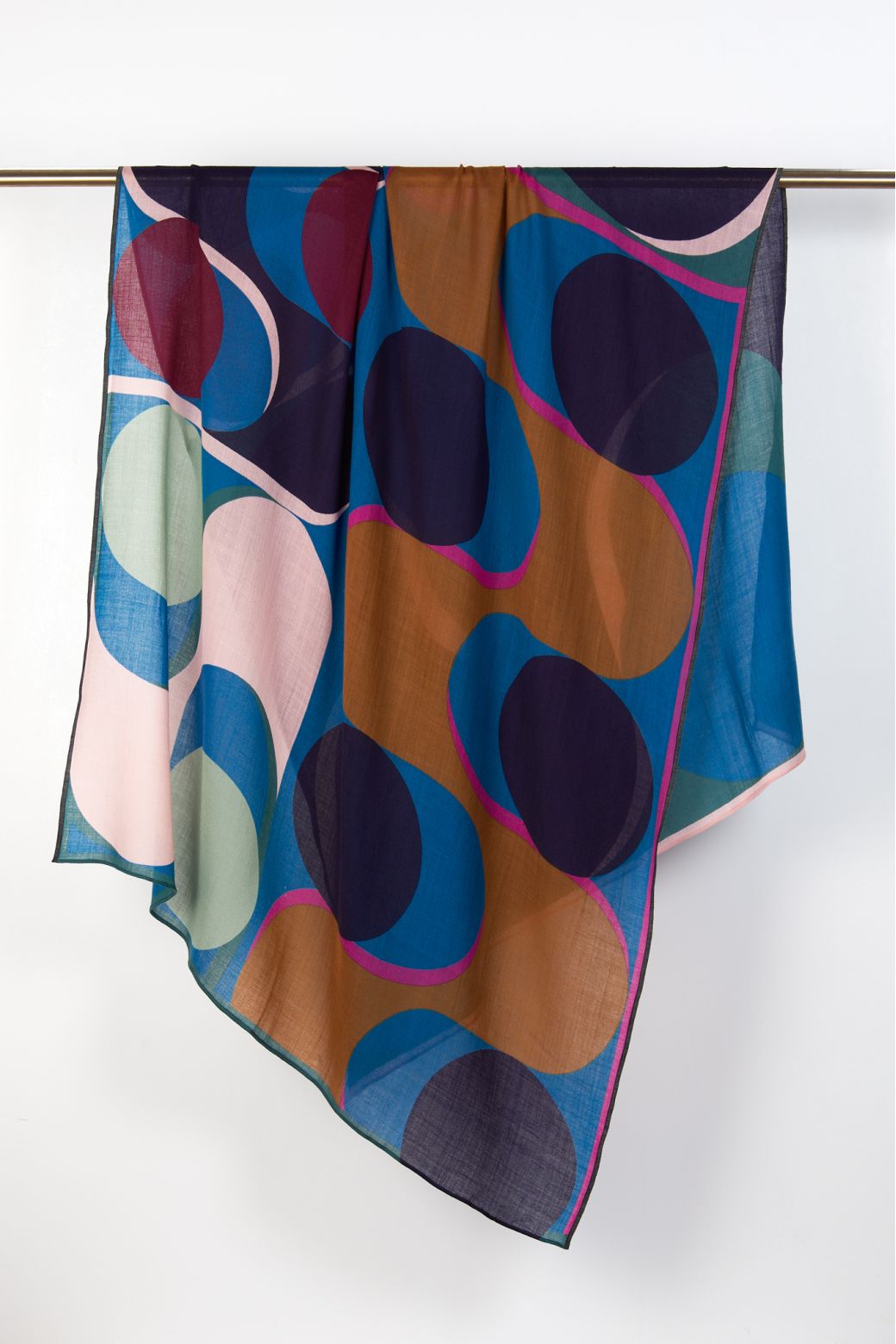 C - FOULARD ONDE BLEU LOT DE 2