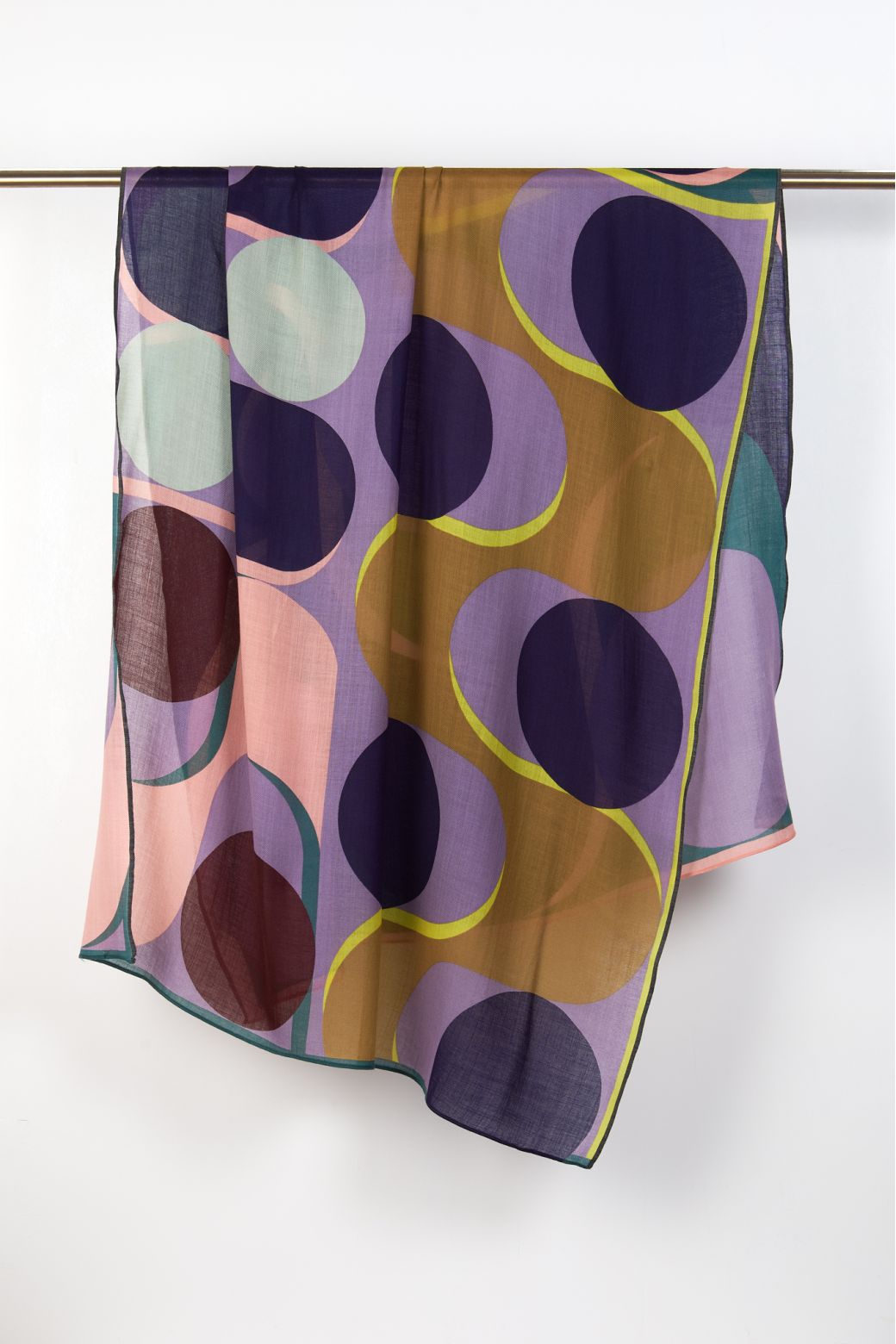 C - FOULARD ONDE PARME MARINE LOT DE 2