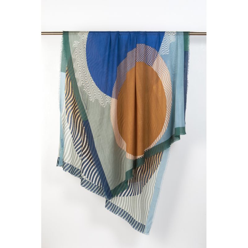 H - FOULARD ÉVANESCENT SAUGE LOT DE 2