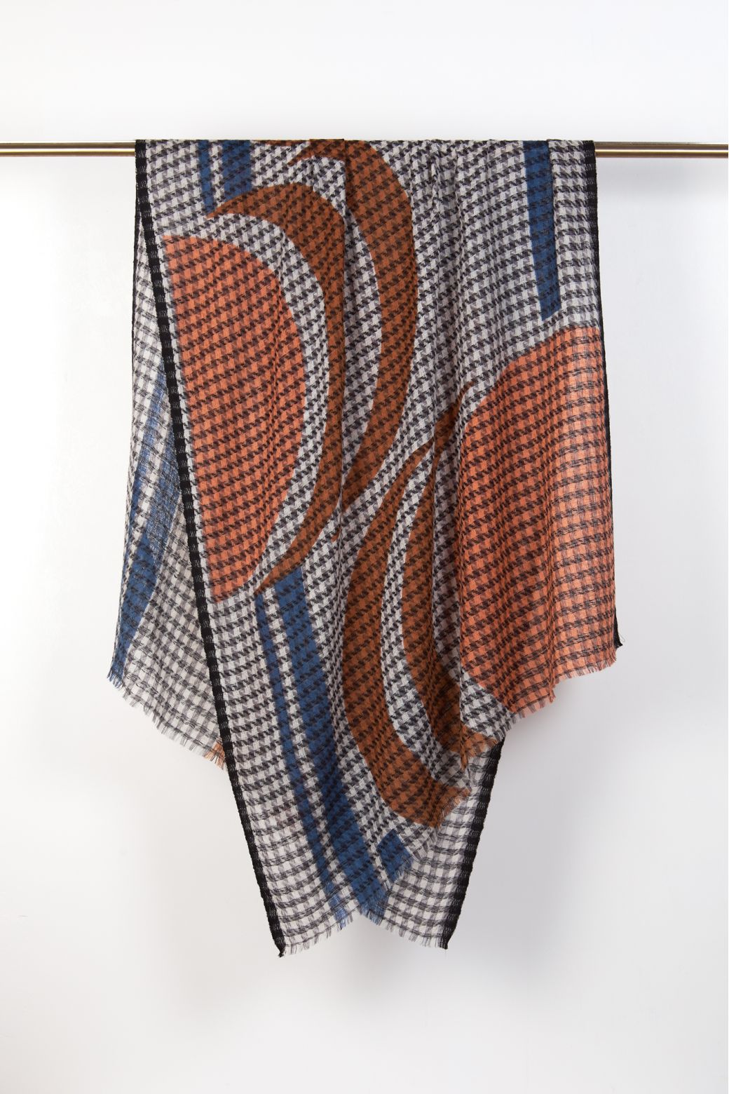 J - FOULARD DÉCOR ORANGE LOT DE 2