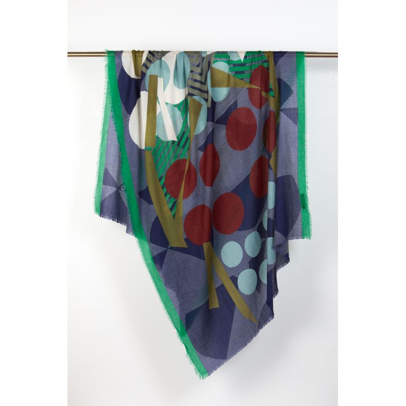 K - FOULARD SCARABÉE MARINE LOT DE 2