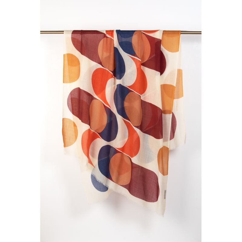 L - FOULARD ONDULATION BORDEAUX LOT DE 2