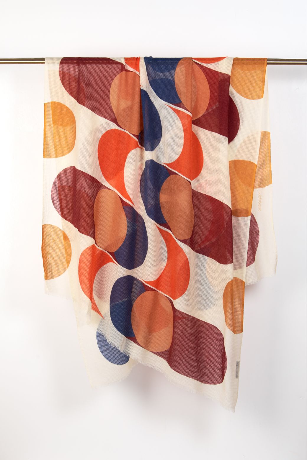 L - FOULARD ONDULATION BORDEAUX LOT DE 2