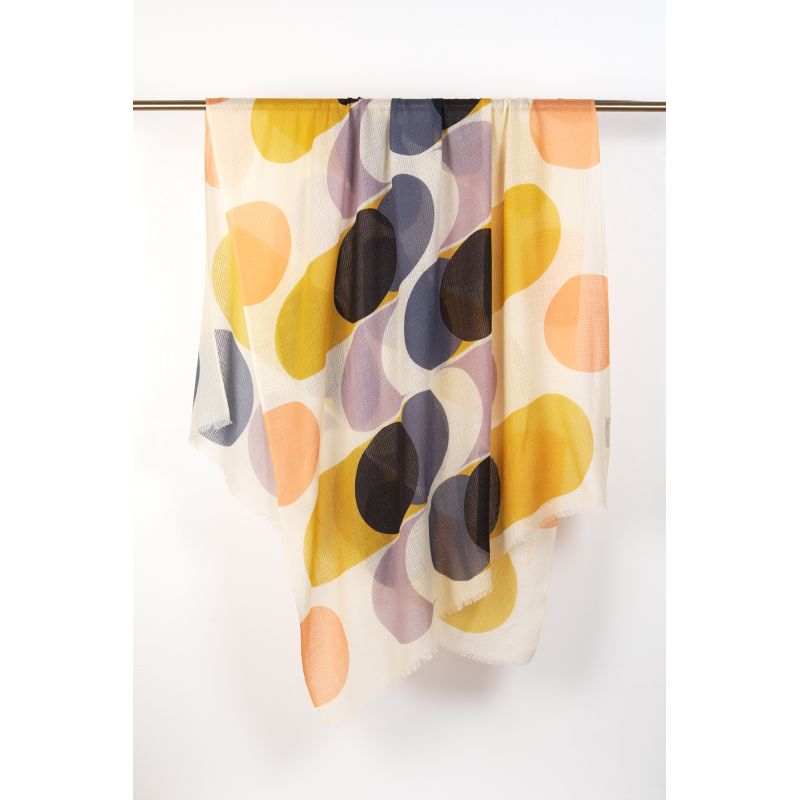 L - FOULARD ONDULATION FAUVE LOT DE 2
