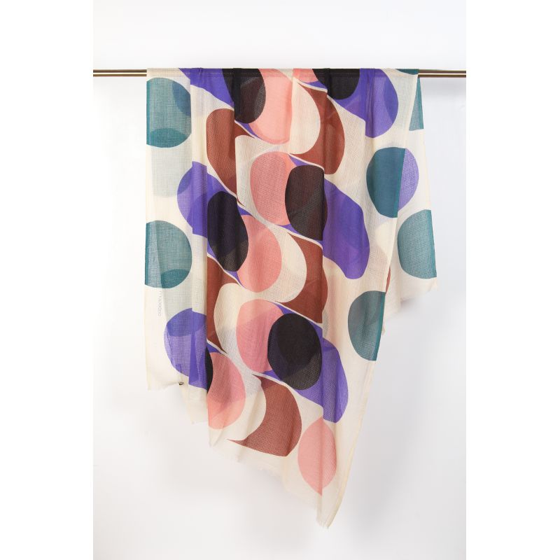 L - FOULARD ONDULATION VIOLET LOT DE 2