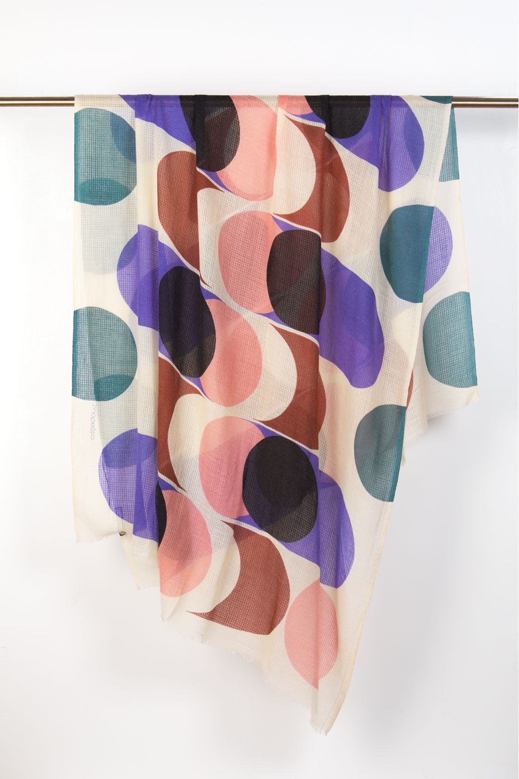 L - FOULARD ONDULATION VIOLET LOT DE 2