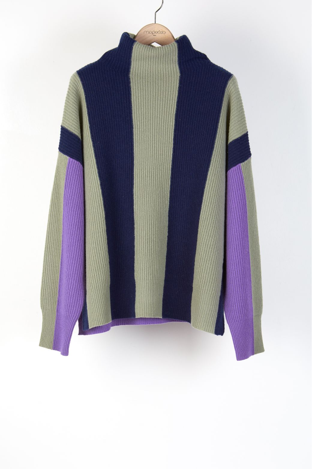 105 - PULL SACHA ABBEY SAUGE LOT DE 2