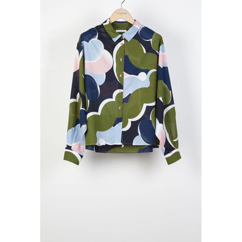 213 - CHEMISE ROSALIE PRINTEMPS KAKI LOT DE 2