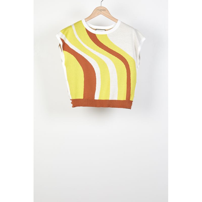 253 - TOP EMY EL MAR CARAMEL LIME LOT DE 2