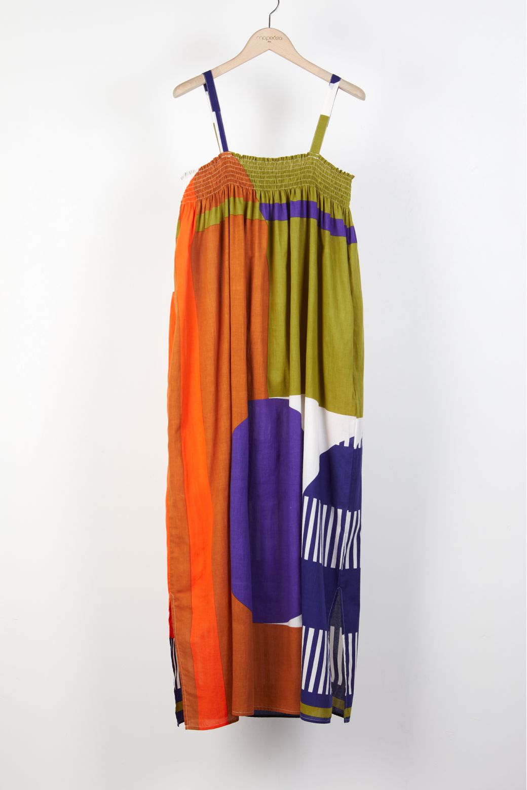 220 - RUST KHAKI DRESS SS22 IRIS ABSTRACT PACK OF 2