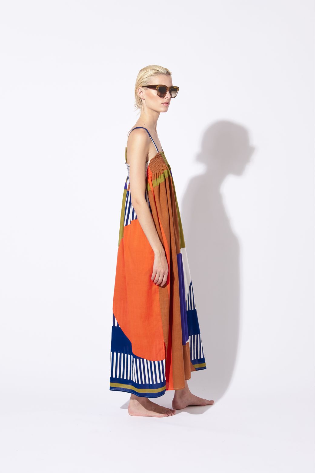 220 - RUST KHAKI DRESS SS22 IRIS ABSTRACT PACK OF 2