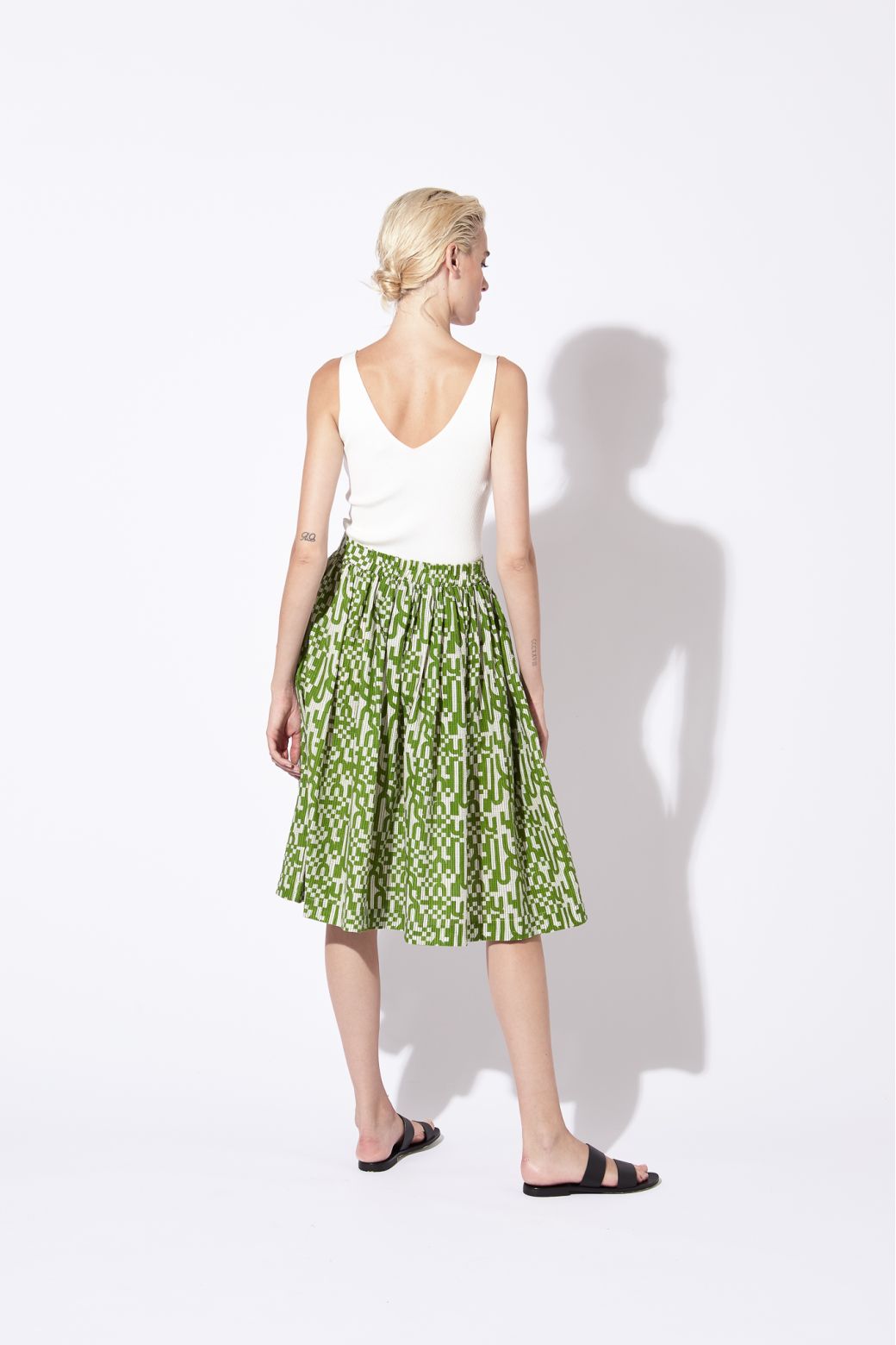 206 - JUPE SUZIE DAMIER MOUSSE LOT DE 2