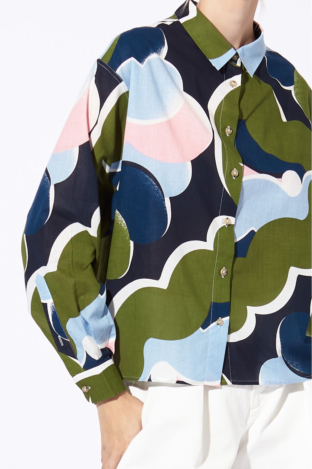 213 - CHEMISE ROSALIE PRINTEMPS KAKI LOT DE 2