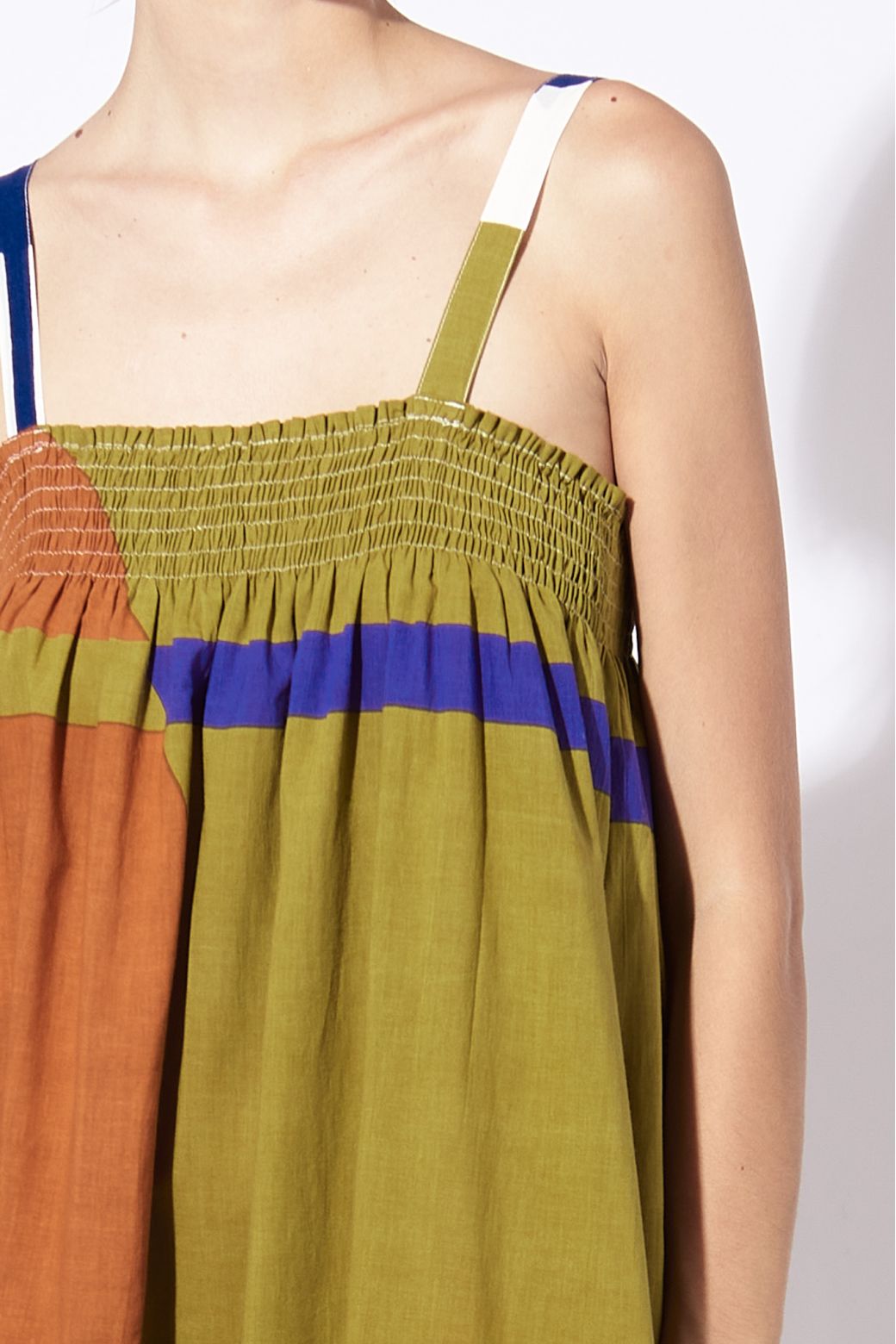 220 - RUST KHAKI DRESS SS22 IRIS ABSTRACT PACK OF 2