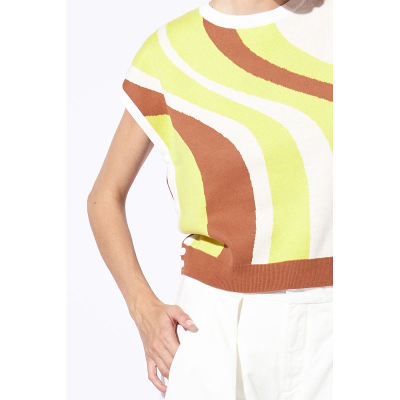 253 - TOP EMY EL MAR CARAMEL LIME LOT DE 2