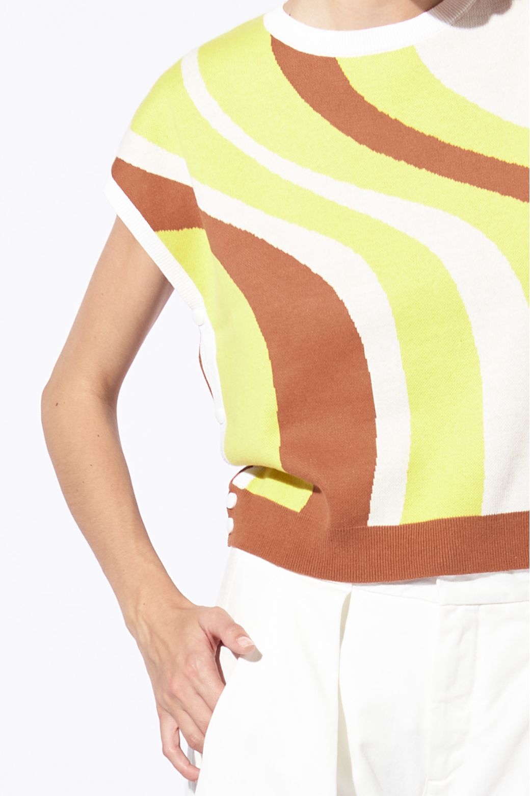 253 - TOP EMY EL MAR CARAMEL LIME LOT DE 2