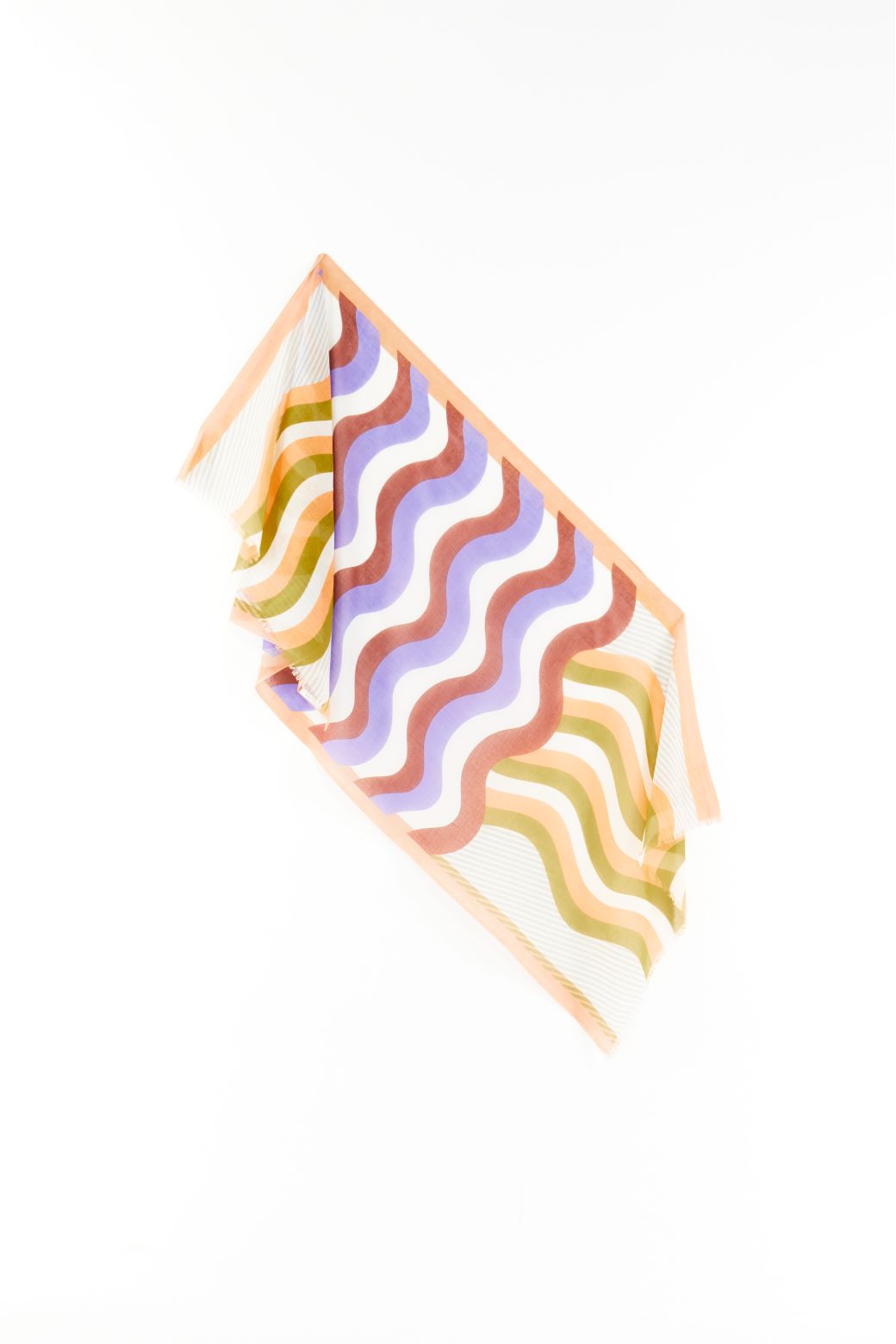 F - Foulard Gamma Peche Violet Lot De 2