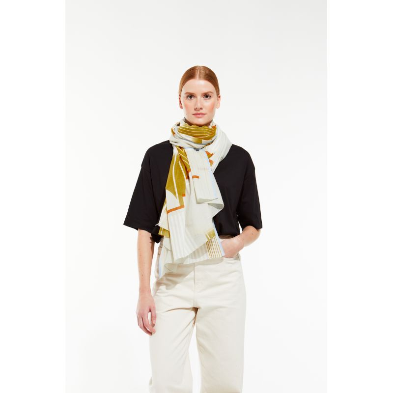 L - Foulard Soleil Levant Ocre Lot De 2