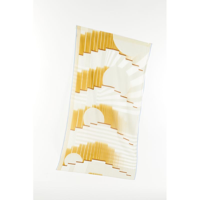 L - Foulard Soleil Levant Ocre Lot De 2