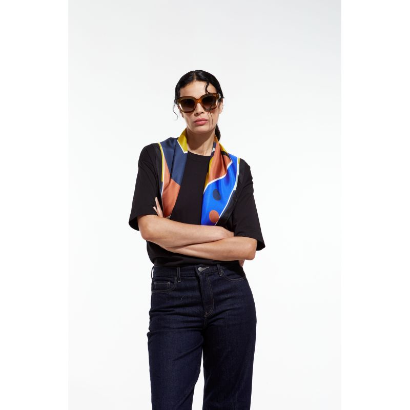 A - Foulard Ode Bleu Lot De 2