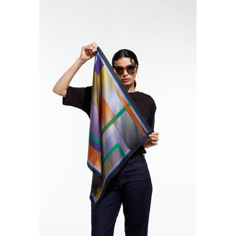 B - Foulard Vibrant Brun Lot De 2