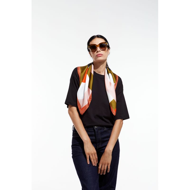 D - Foulard Vision Rose Lot De 2