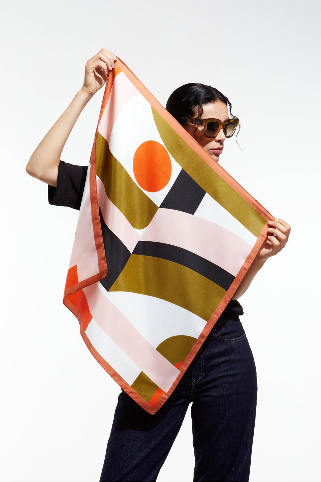 D - Foulard Vision Rose Lot De 2