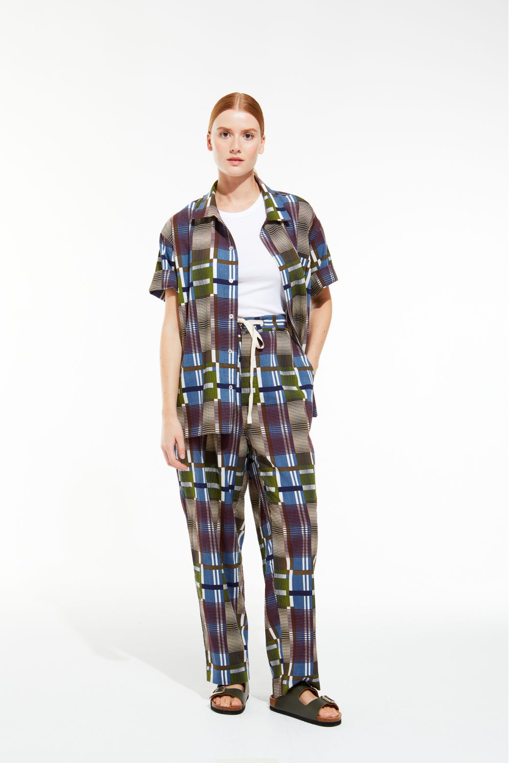 118 - Chemise L Delhi Orage Bleu Gris Lot De 2