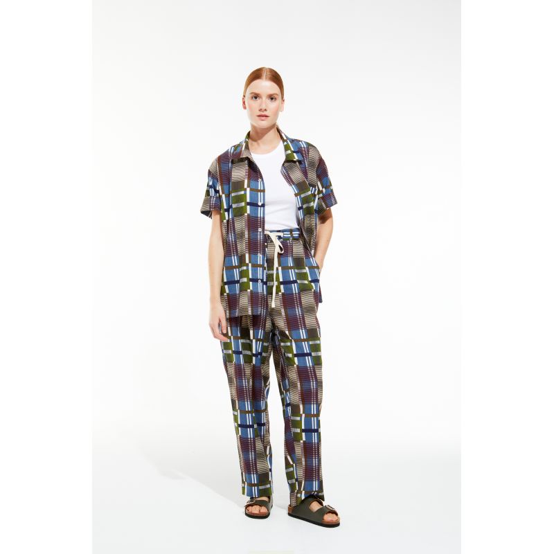 118 - Pantalon M Bombay Orage Bleu Gris Lot De 2