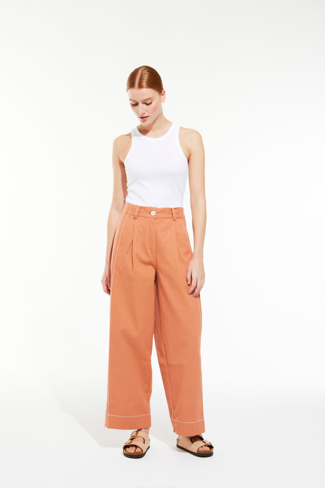 112 - Pantalon Victor Dune Terracotta Lot De 2