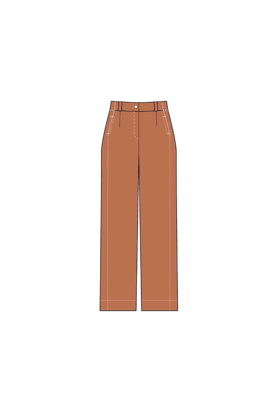 112 - Pantalon Victor Dune Terracotta Lot De 2