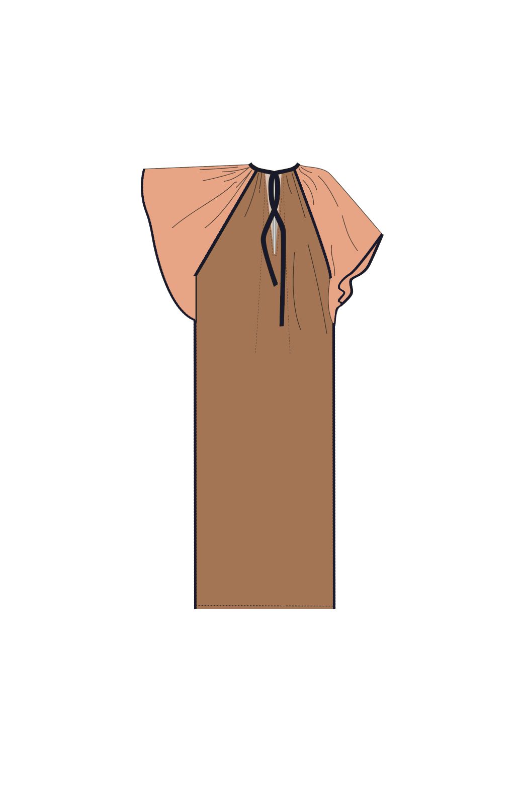 200 - Robe Beth Zephyr Pêche Lot De 2