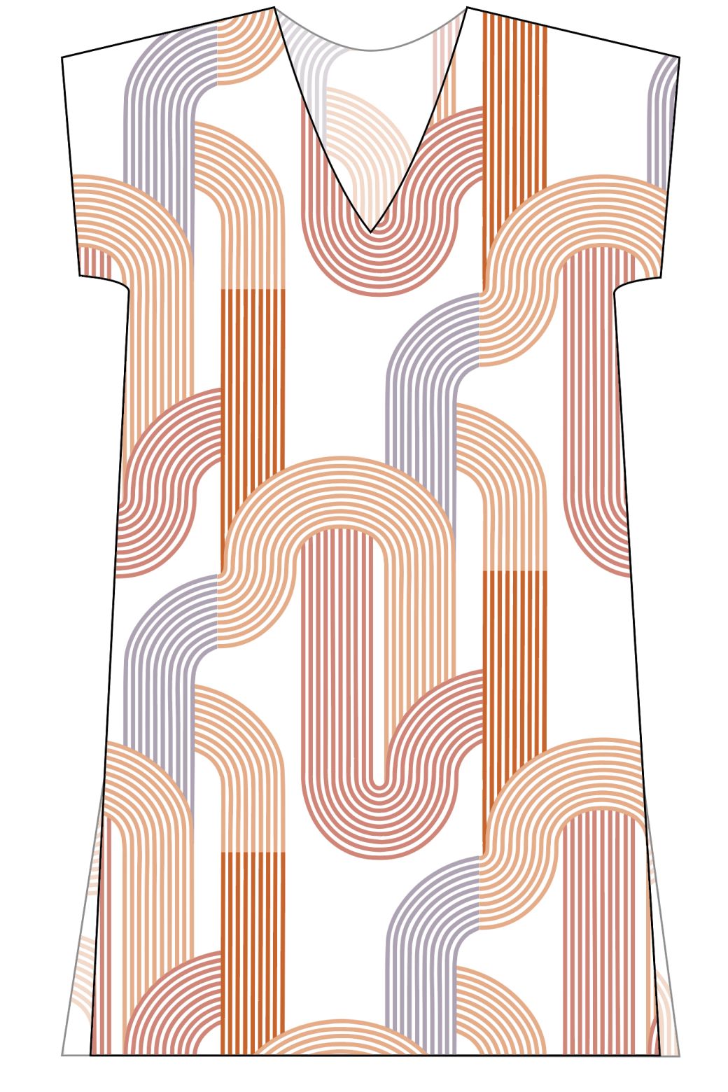 205 - Robe Franca Zen Corail Lot De 2