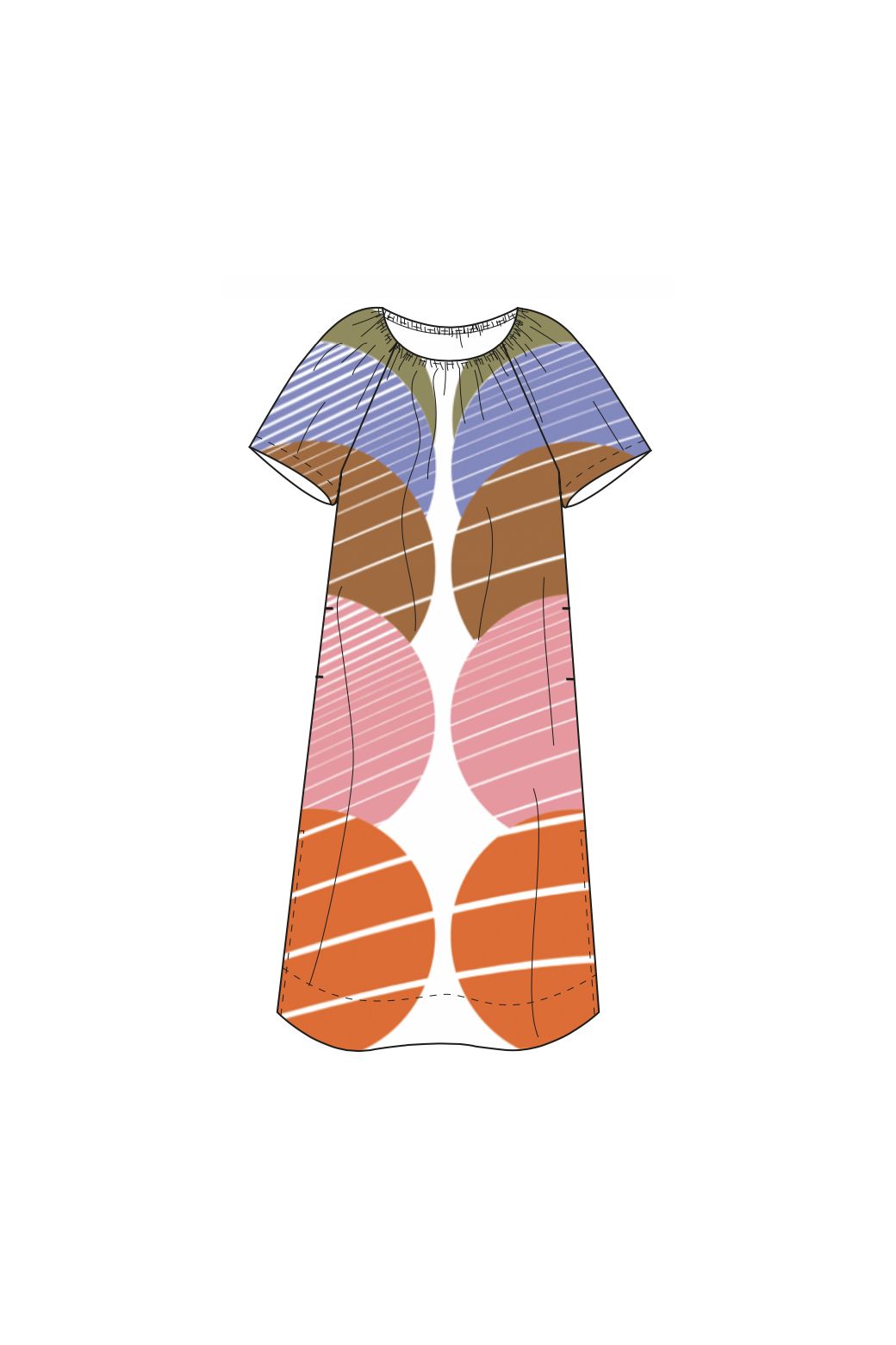 207 - Robe Palao Cinetique Orange Lot De 2